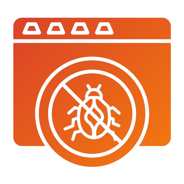 Diseño vectorial Estilo del icono de depuración
