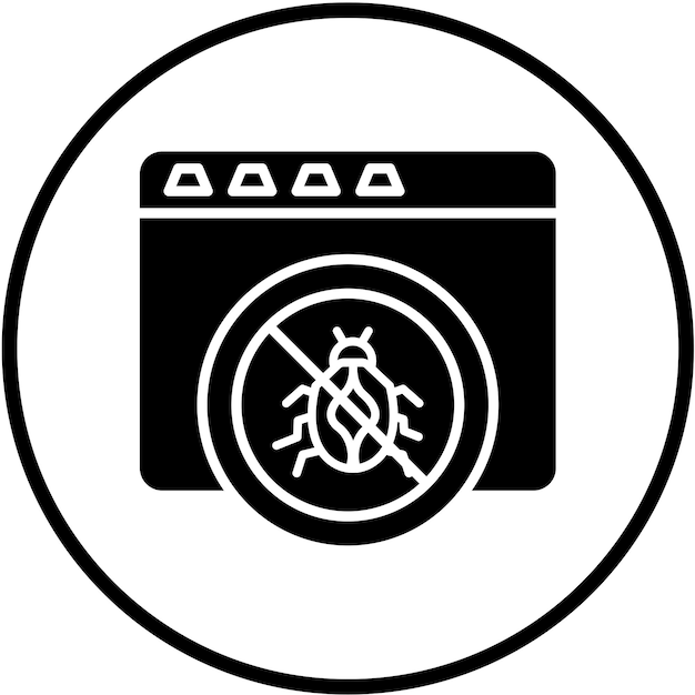 Diseño vectorial Estilo del icono de depuración