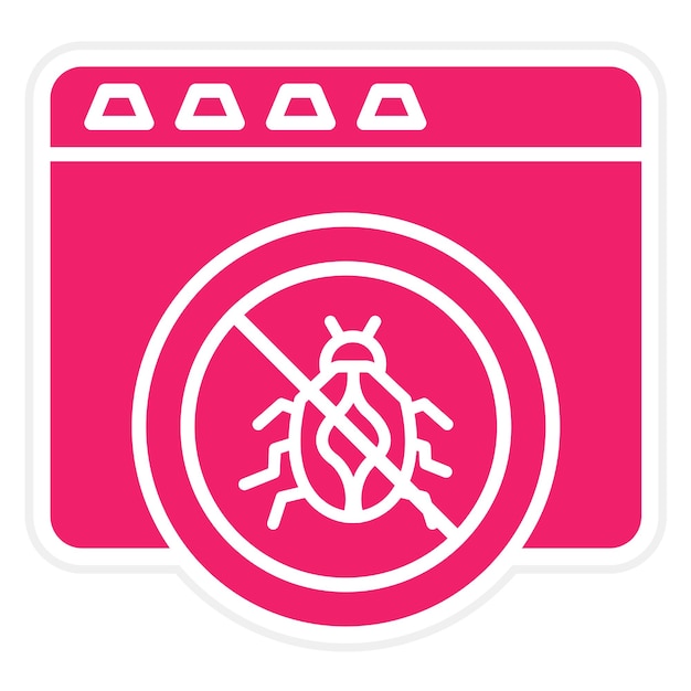 Diseño vectorial Estilo del icono de depuración
