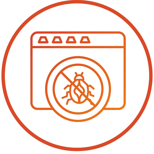 Diseño vectorial Estilo del icono de depuración