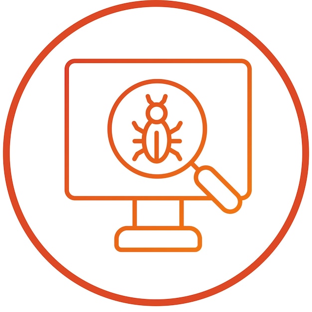Diseño vectorial Estilo del icono de depuración