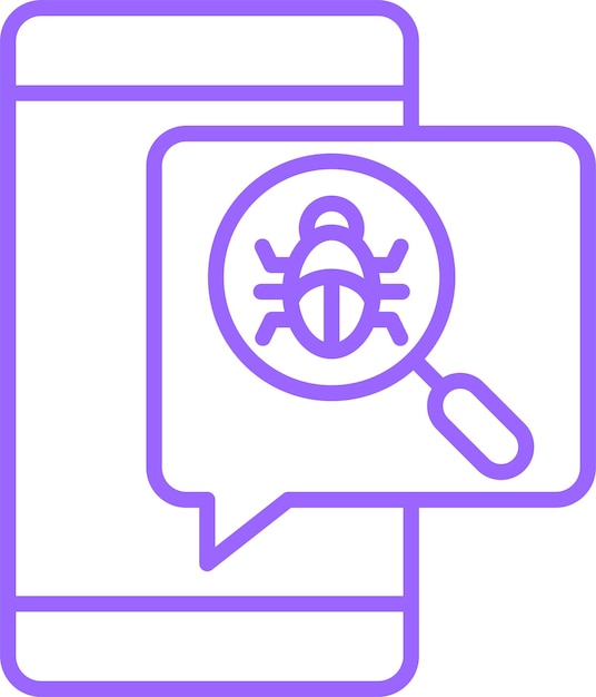 Diseño vectorial Estilo del icono de depuración