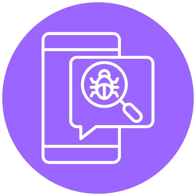 Diseño vectorial Estilo del icono de depuración