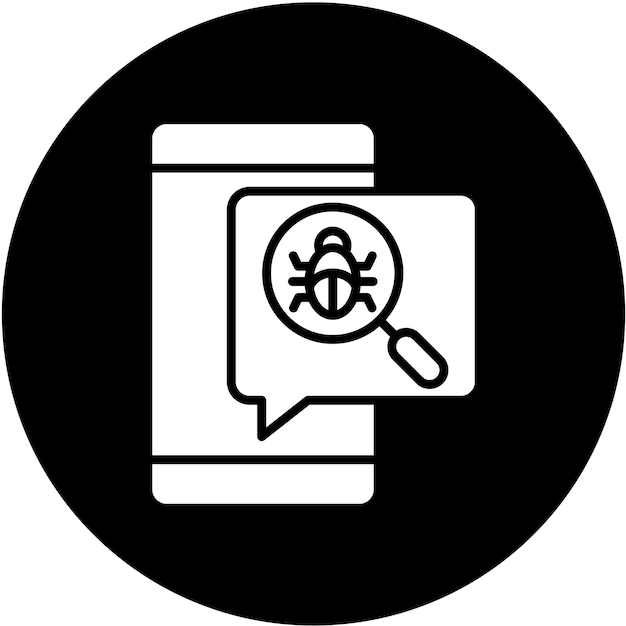 Diseño vectorial Estilo del icono de depuración