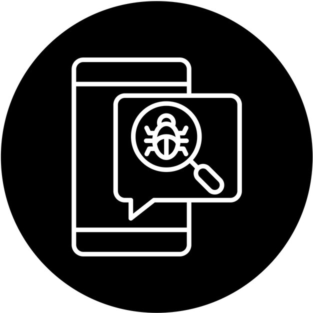 Diseño vectorial Estilo del icono de depuración