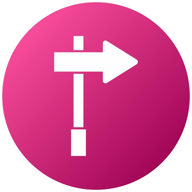Diseño vectorial Estilo del icono derecho del letrero