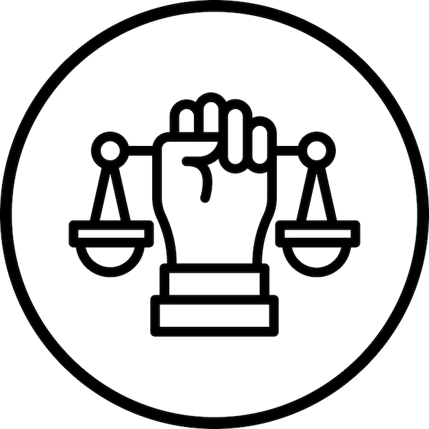 Diseño vectorial Estilo del icono de los derechos civiles