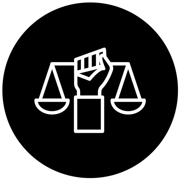 Diseño vectorial Estilo del icono de los derechos civiles