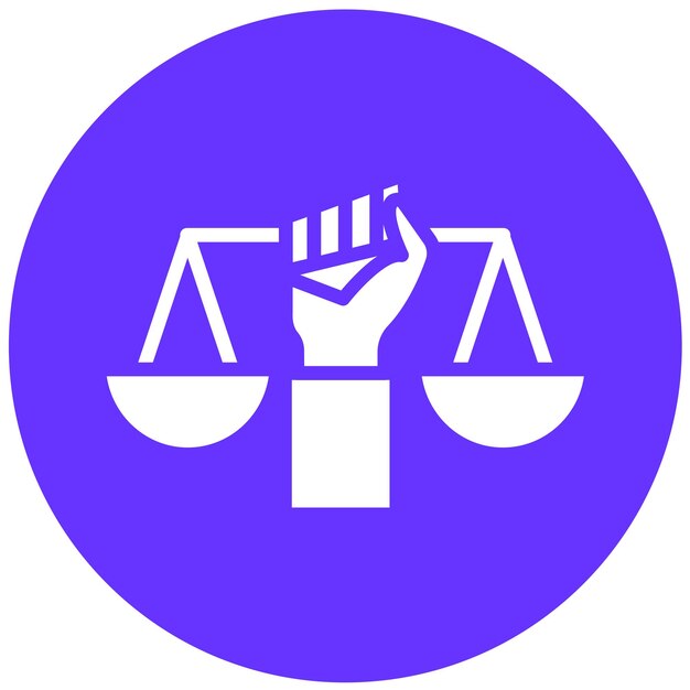 Diseño vectorial Estilo del icono de los derechos civiles