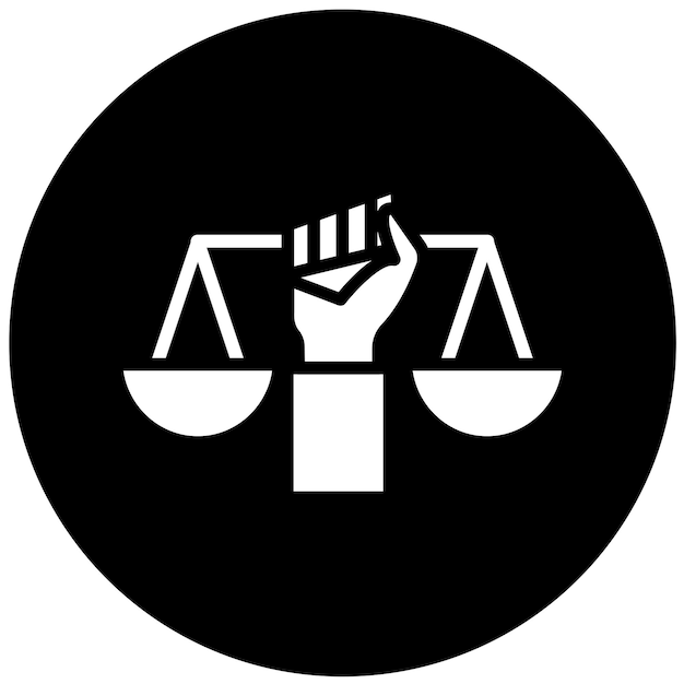 Diseño vectorial Estilo del icono de los derechos civiles