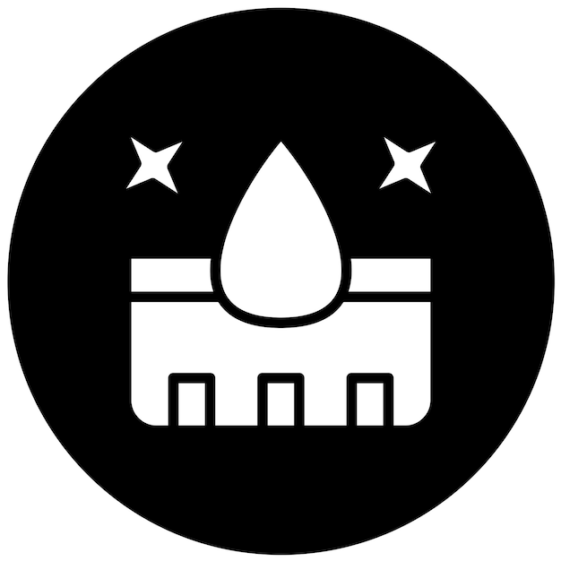Diseño vectorial del estilo del icono de la dermis