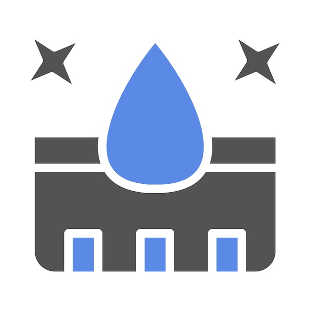 Diseño vectorial del estilo del icono de la dermis