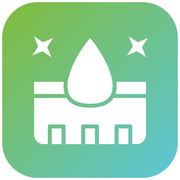 Diseño vectorial del estilo del icono de la dermis