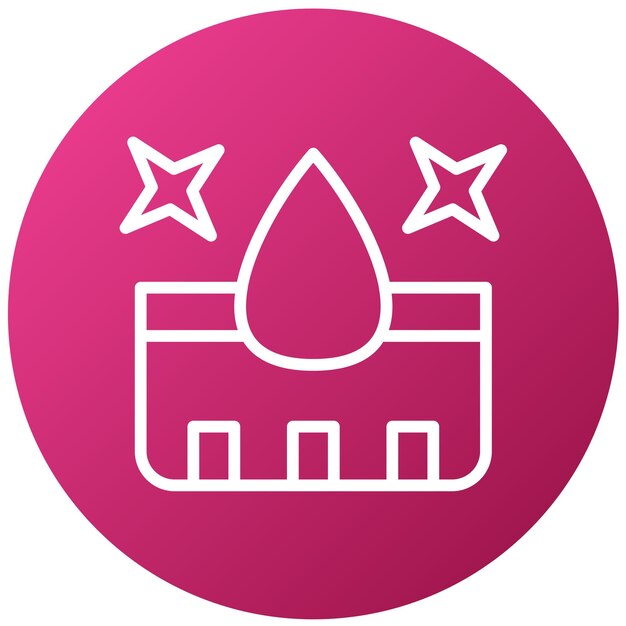 Diseño vectorial del estilo del icono de la dermis