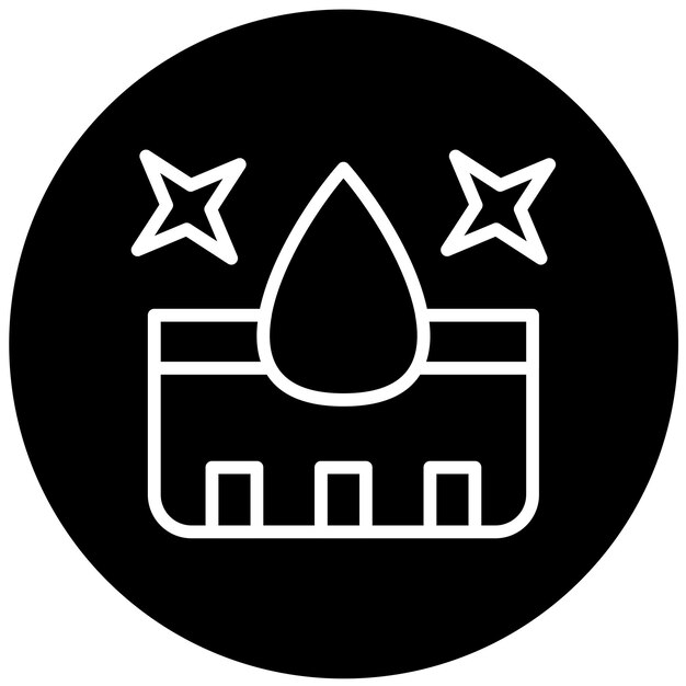 Diseño vectorial del estilo del icono de la dermis