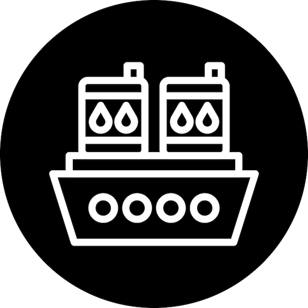 Diseño vectorial Estilo del icono del derrame de petróleo en el océano
