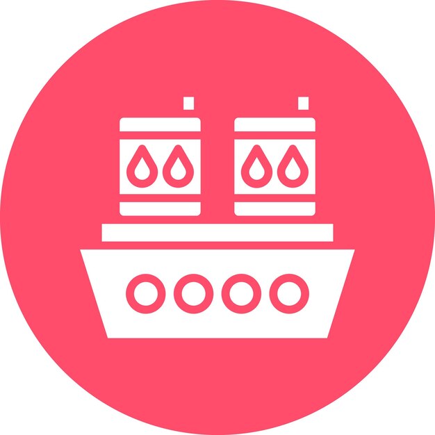 Diseño vectorial Estilo del icono del derrame de petróleo en el océano