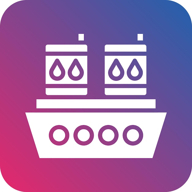 Diseño vectorial Estilo del icono del derrame de petróleo en el océano