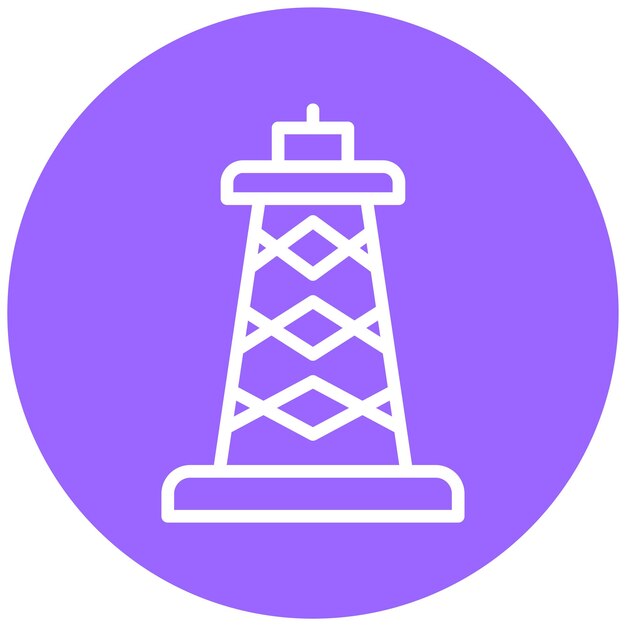 Diseño vectorial Estilo del icono de Derrick