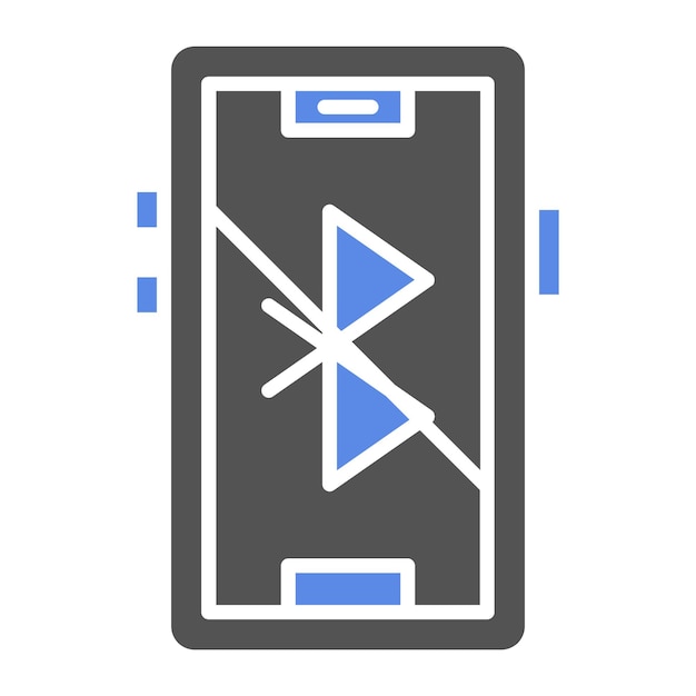 Diseño vectorial Estilo del icono desactivado de Bluetooth