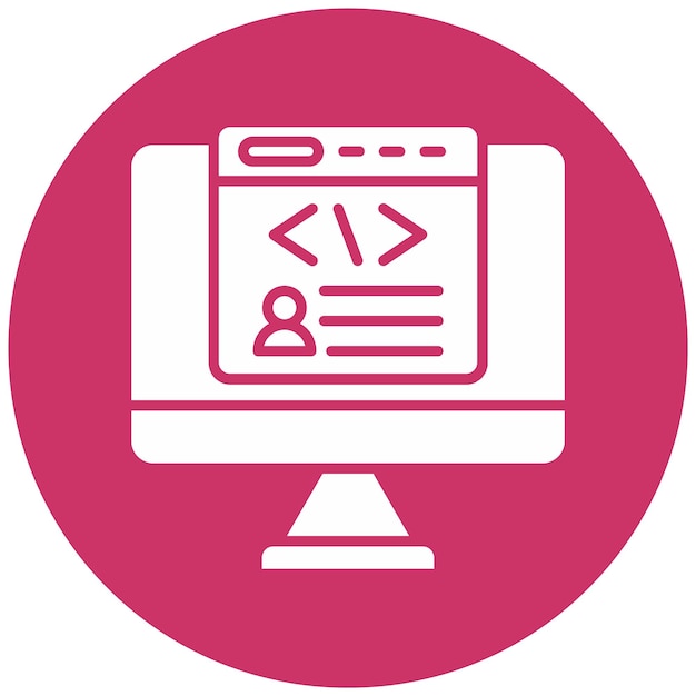 Diseño vectorial Estilo de icono de desarrollo de front-end