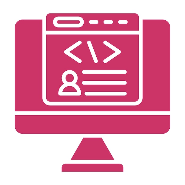 Diseño vectorial Estilo de icono de desarrollo de front-end