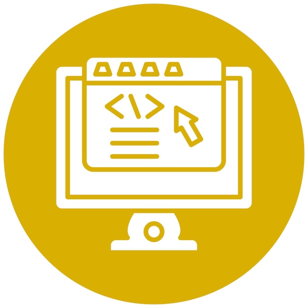 Diseño vectorial Estilo de icono de desarrollo de frontend