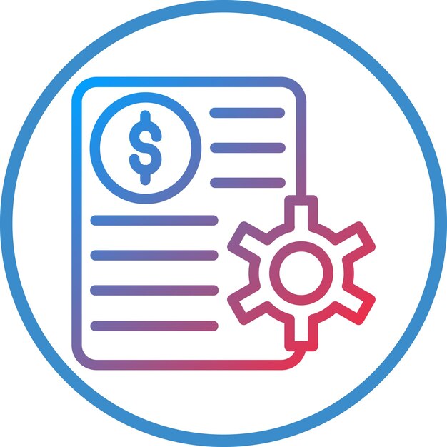 Diseño vectorial Estilo del icono de desarrollo de precios