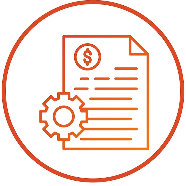 Diseño vectorial Estilo del icono de desarrollo de precios