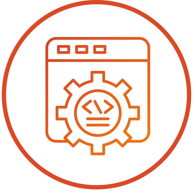 Diseño vectorial Estilo de icono de desarrollo web