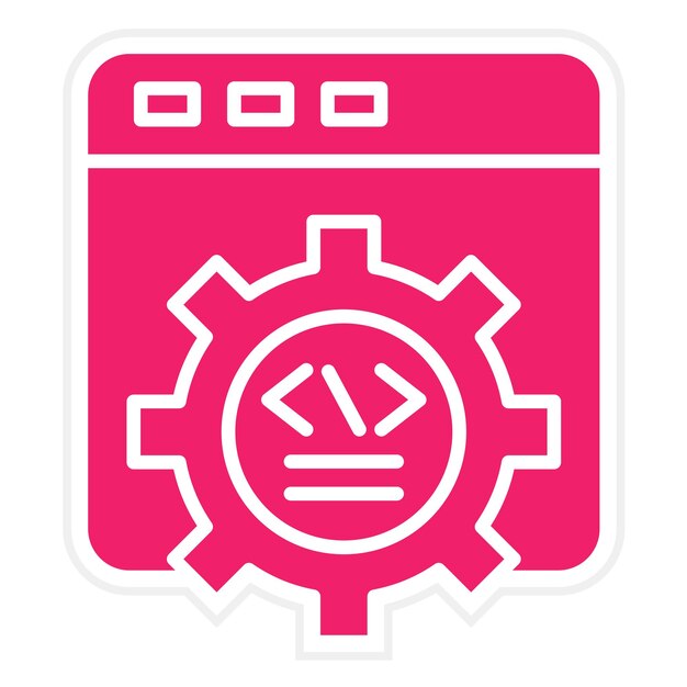 Diseño vectorial Estilo de icono de desarrollo web