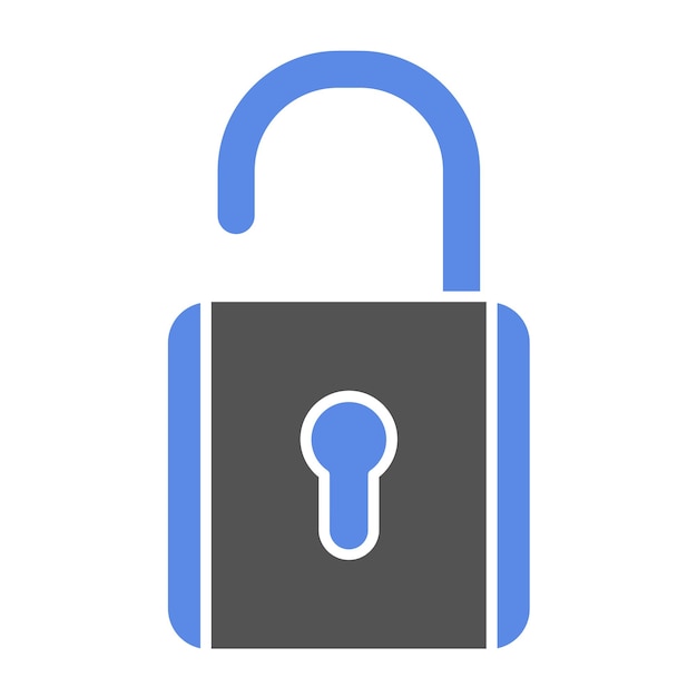 Diseño vectorial Estilo de icono desbloqueado