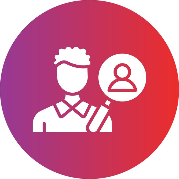 Diseño vectorial Estilo del icono de descubrimiento del cliente