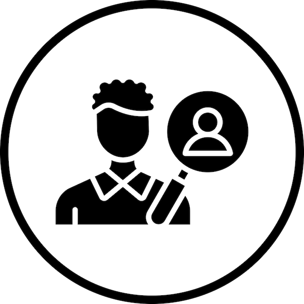 Diseño vectorial Estilo del icono de descubrimiento del cliente
