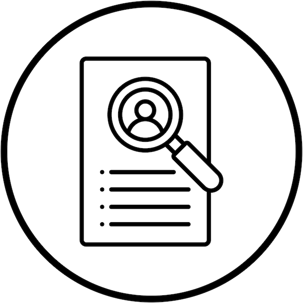 Diseño vectorial Estilo del icono de descubrimiento del cliente