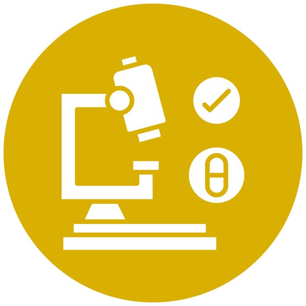 Diseño vectorial Estilo del icono de descubrimiento de fármacos