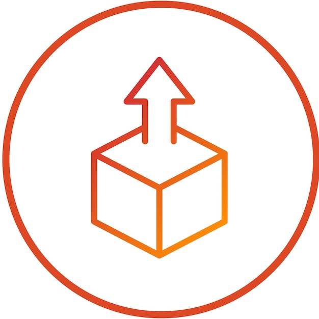 Diseño vectorial Estilo del icono de desembalaje