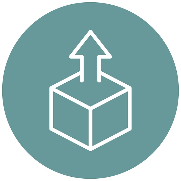 Diseño vectorial Estilo del icono de desembalaje