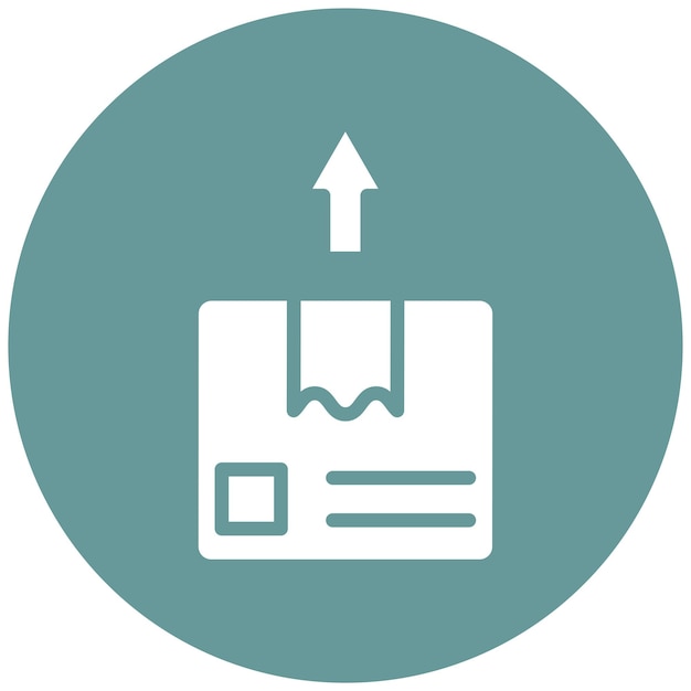 Diseño vectorial Estilo del icono de desembalaje