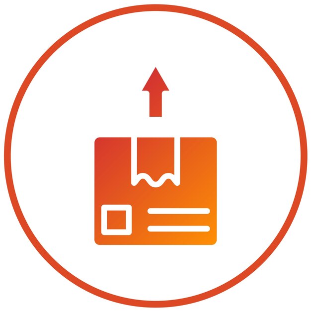 Diseño vectorial Estilo del icono de desembalaje