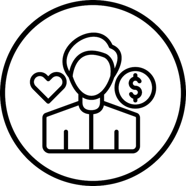 Diseño vectorial Estilo del icono de deseo