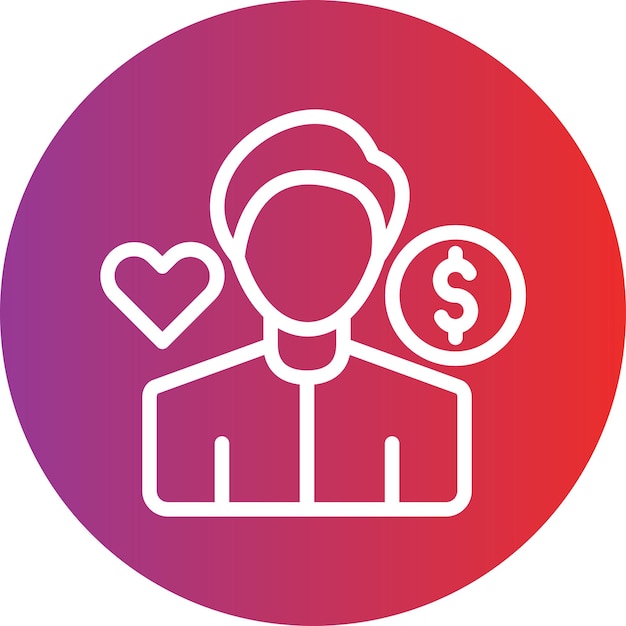 Diseño vectorial Estilo del icono de deseo