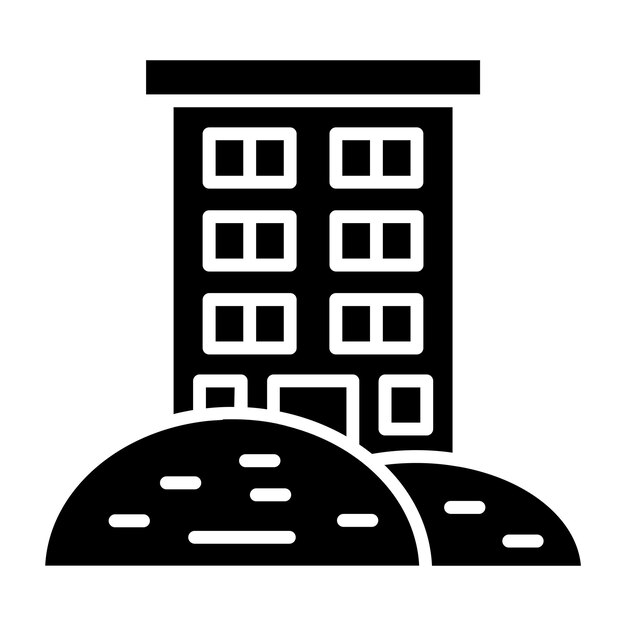 Diseño vectorial Estilo del icono de Desert Reort
