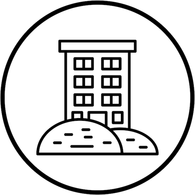 Diseño vectorial Estilo del icono de Desert Reort