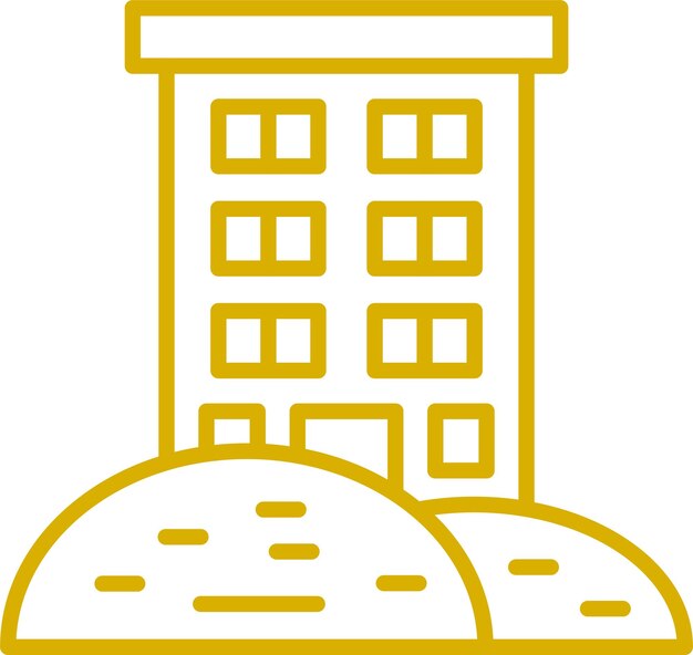 Diseño vectorial Estilo del icono de Desert Reort