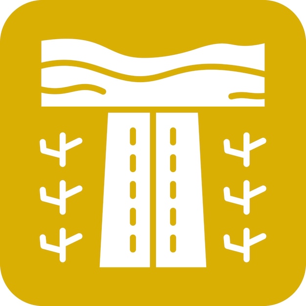 Diseño vectorial Estilo de icono de Desert Road