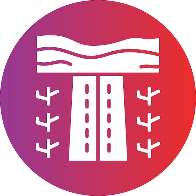 Diseño vectorial Estilo de icono de Desert Road
