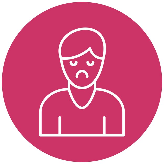 Diseño vectorial Estilo del icono de la desesperanza