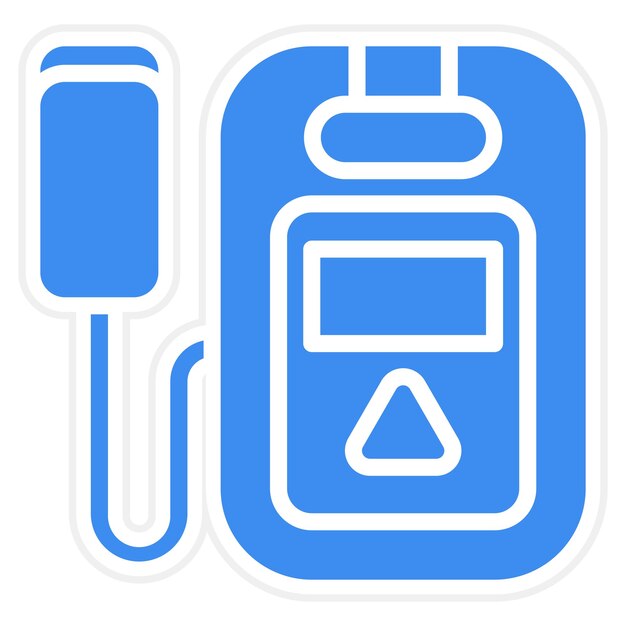 Diseño vectorial del estilo del icono del desfibrilador