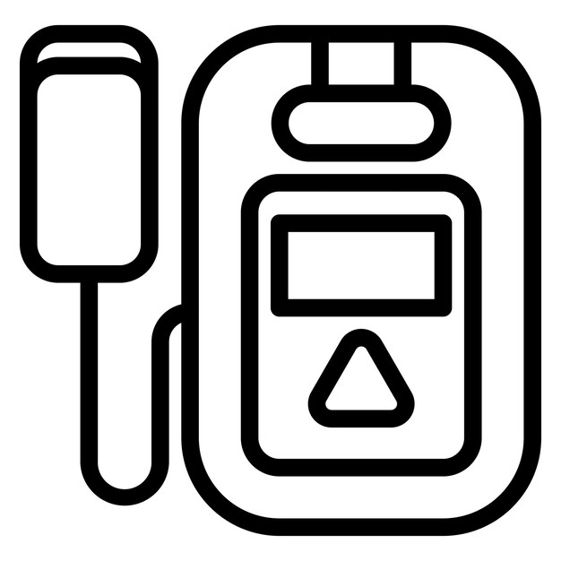Diseño vectorial del estilo del icono del desfibrilador